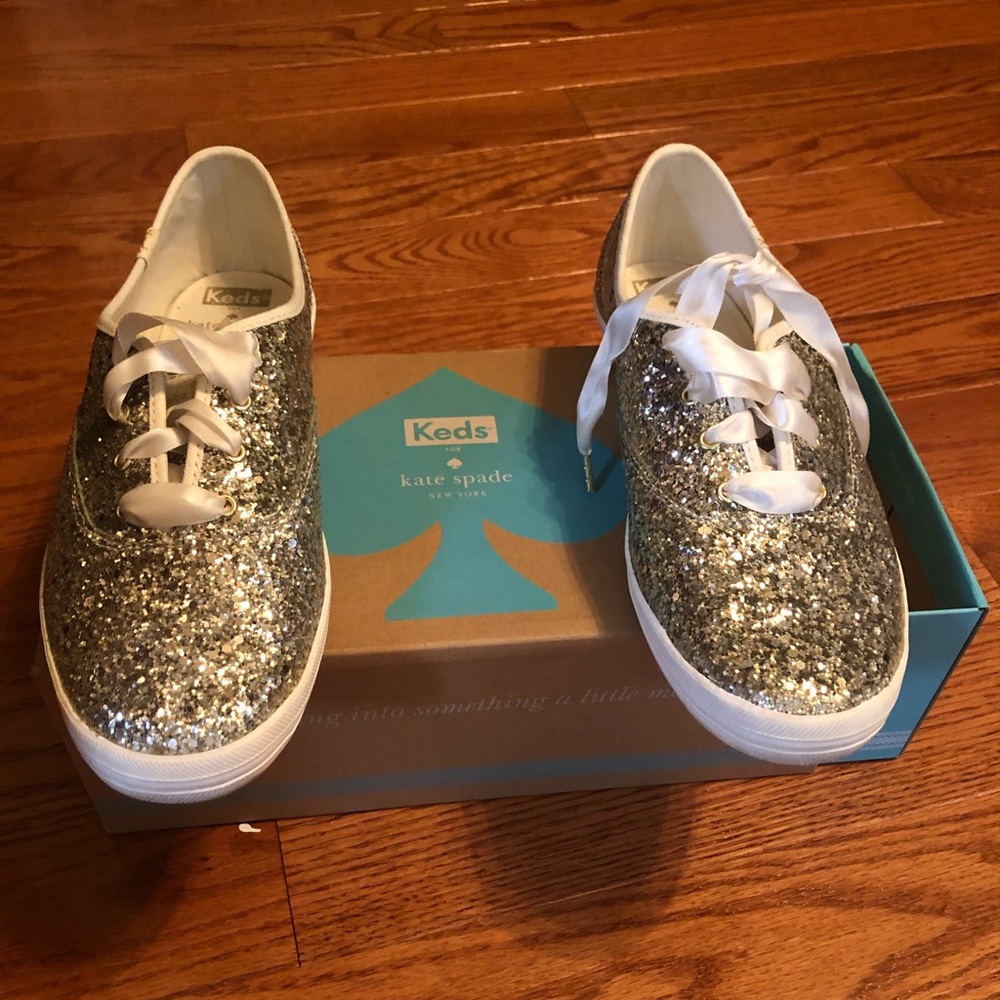 Keds for Kate Spade Glitter Lace Up Sneakers